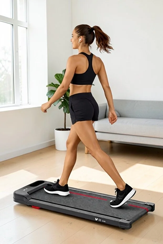 VFİT Slim Koşu Bandı 34x79 cm Minimal Yürüyüş Bandı Uzaktan Kumandalı & Eğimli